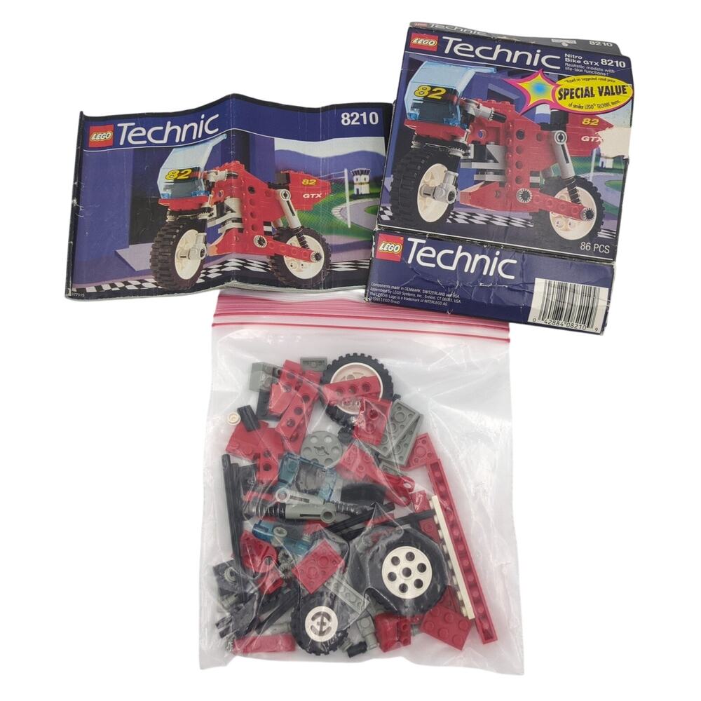 LEGO Technic 8210 Red Baron Trike Motorcycle Complete w Box Instructions Vintage